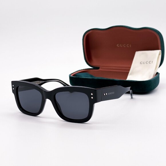 NEW GUCCI GG1217S 001, CAT EYE BLACK FRAME SUNGLASSES GUCCI - Picture 1 of 13